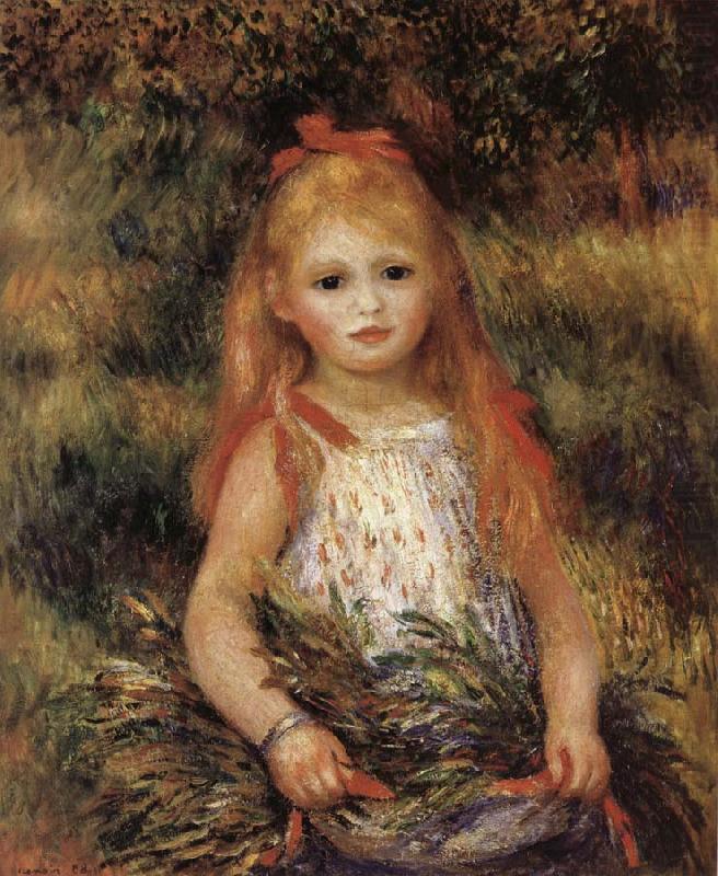 Girl with Flowers, Pierre Renoir